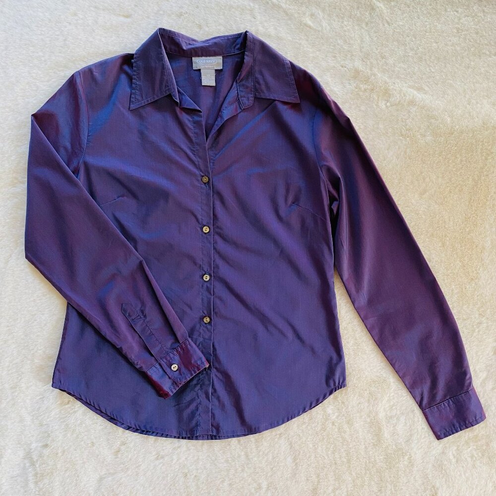 Old Navy Purple Button-Down Shirt Women's Size XS